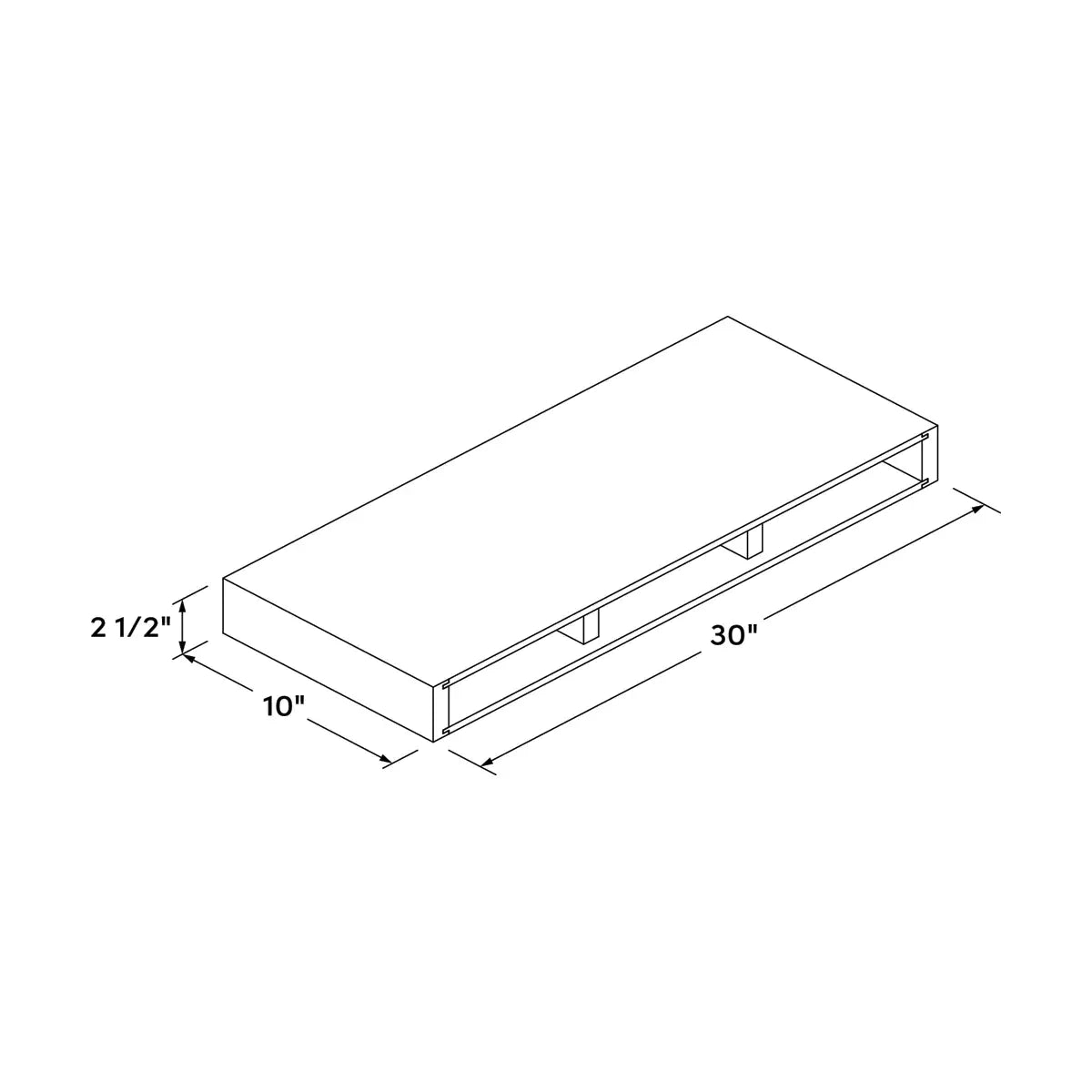 Craft Cabinetry Stain Gray 30" Floating Shelf