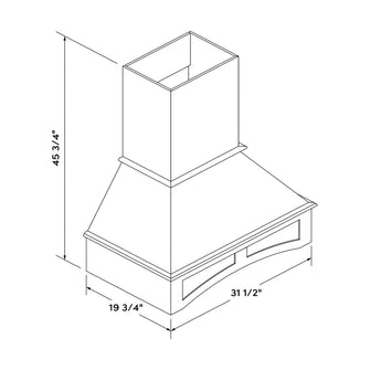 Craft Cabinetry Stain Gray 30" Hood