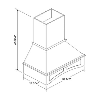 Craft Cabinetry Modern Gray 36" Hood