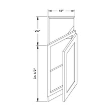 Craft Cabinetry Navy 12”W Corner Base Cabinet