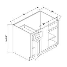 Craft Cabinetry Pure White 39"W Corner Base Cabinet