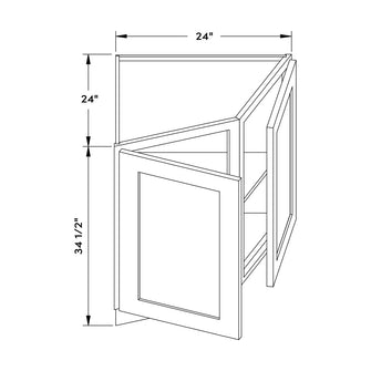 Craft Cabinetry Midnight 24”W Base End Cabinet