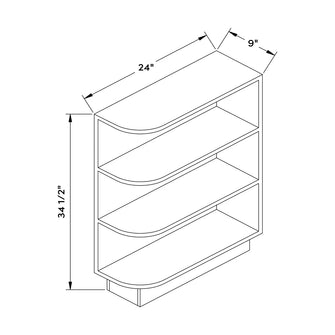 Craft Cabinetry Aqua 9”W Base End Cabinet