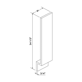 Craft Cabinetry Navy 6"W Base Filler