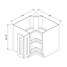 Craft Cabinetry Pure White 33"W Corner Base Cabinet