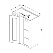 Craft Cabinetry Stain Gray 24”W x 30”H Blind Wall Corner Cabinet