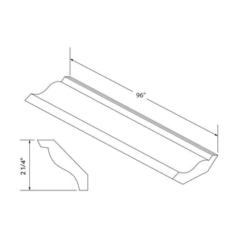 Craft Cabinetry Stain Gray Small Crown Molding