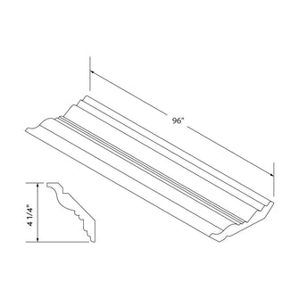 Craft Cabinetry Stain Gray Big Crown Molding