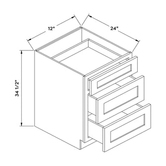 Craft Cabinetry Aqua 12”W Drawer Base Cabinet