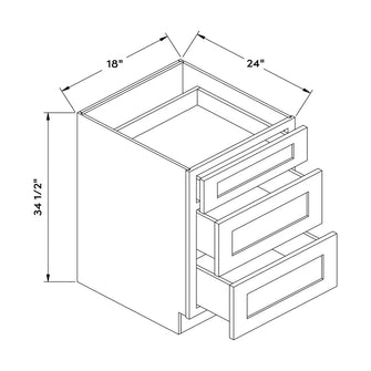 Craft Cabinetry Modern Gray 18"W Drawer Base Cabinet