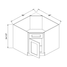 Craft Cabinetry Stain Gray 36”W Sink Cabinet