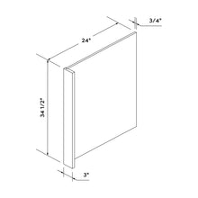 Craft Cabinetry Stain Gray Dishwasher End Panel with 3" Filler