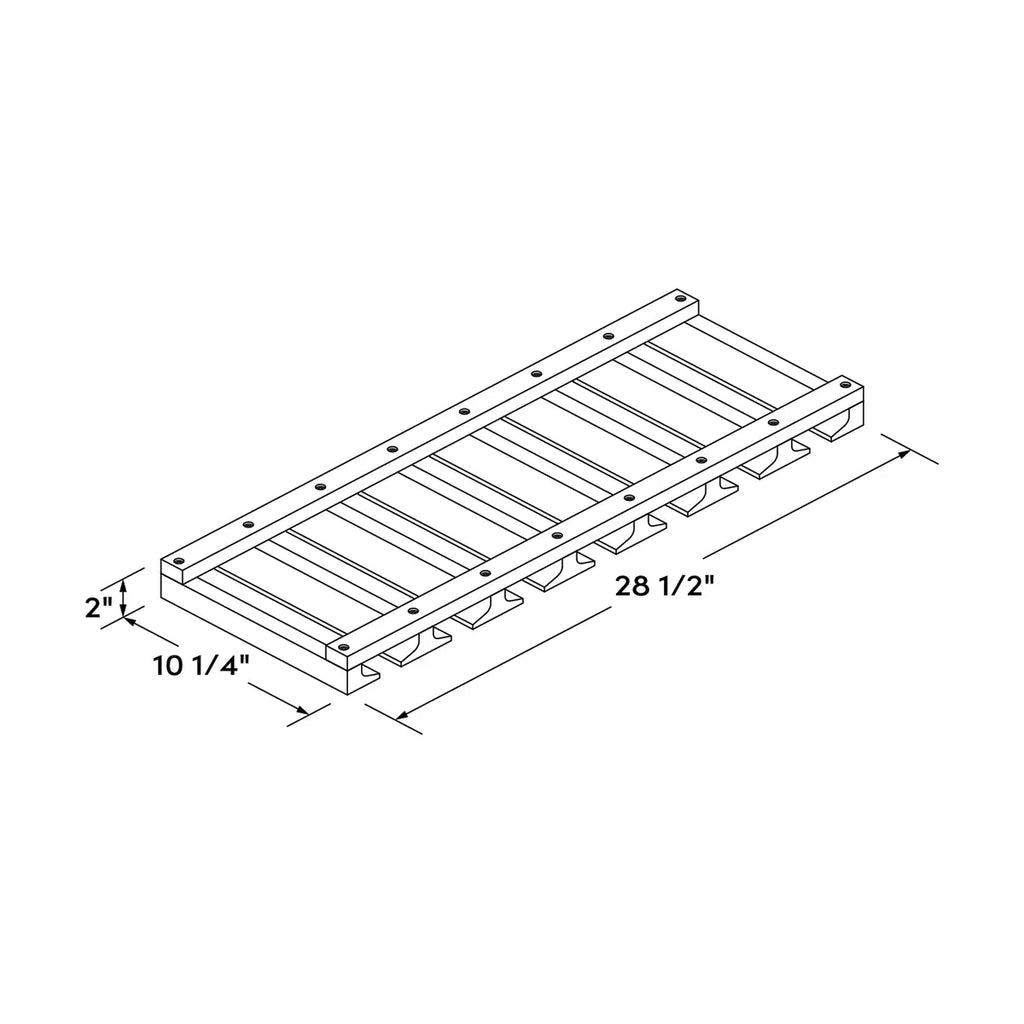 Craft Cabinetry Modern Gray Wall Glass Rack | GH30