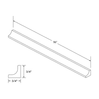 Craft Cabinetry Stain Gray Inside Corner Molding