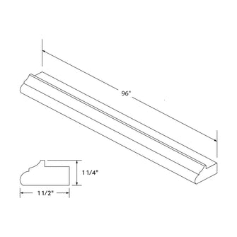 Craft Cabinetry Stain Gray Light Rail Rounded Molding