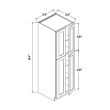 Craft Cabinetry Pure White 24"W x 84"H Pantry Cabinet