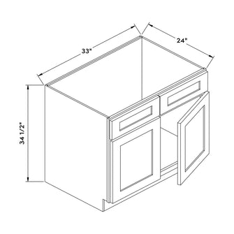 Craft Cabinetry Stain Gray 33”W Sink Cabinet