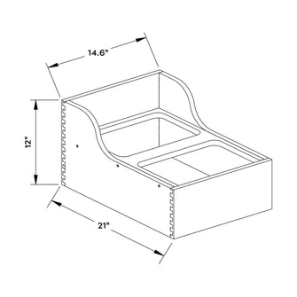 Craft Cabinetry Modern Gray Trash Can Holder