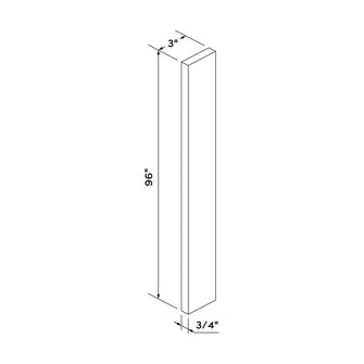 Craft Cabinetry Stain Gray 3"W Tall Filler