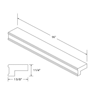 Craft Cabinetry Stain Gray Light Rail Straight Molding