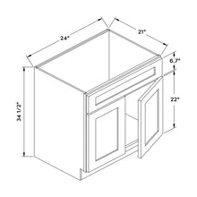 Craft Cabinetry Modern Gray 24"W Vanity Base Cabinet