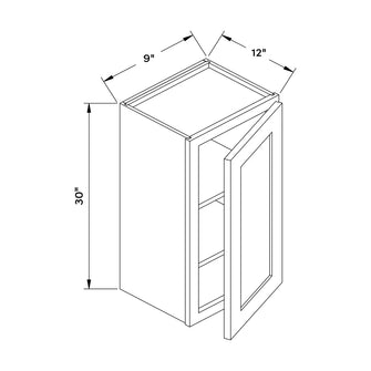 Craft Cabinetry Pure White 9"W x 30"H Wall Cabinet