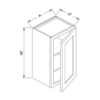 Craft Cabinetry Stain Gray 9”W x 36”H Wall Cabinet