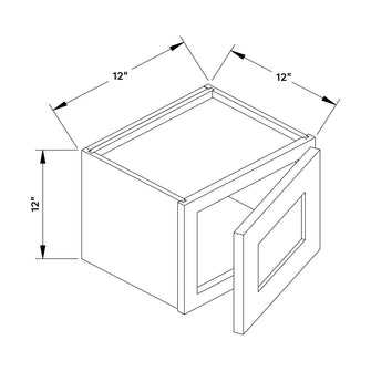 Craft Cabinetry Pure White 12"W x 12"H Wall Cabinet