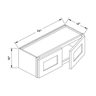 Craft Cabinetry Modern Gray 24"W x 15"H Wall Cabinet