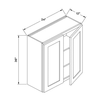 Craft Cabinetry Modern Gray 24"W x 36"H Wall Cabinet