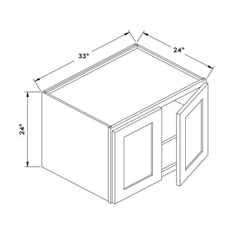 Craft Cabinetry Modern Gray 33"W x 24"H 24" Depth Wall Cabinet