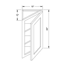 Craft Cabinetry Midnight 12”W x 30”H Wall Angle Corner Cabinet