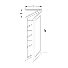 Craft Cabinetry Stain Gray 12”W x 42”H Wall Angle Corner Cabinet