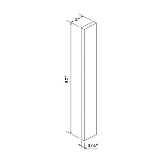 Craft Cabinetry Stain Gray 3"W x 30"H Wall Filler