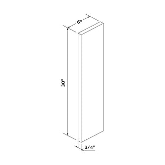 Craft Cabinetry Stain Gray 6"W x 30"H Wall Filler